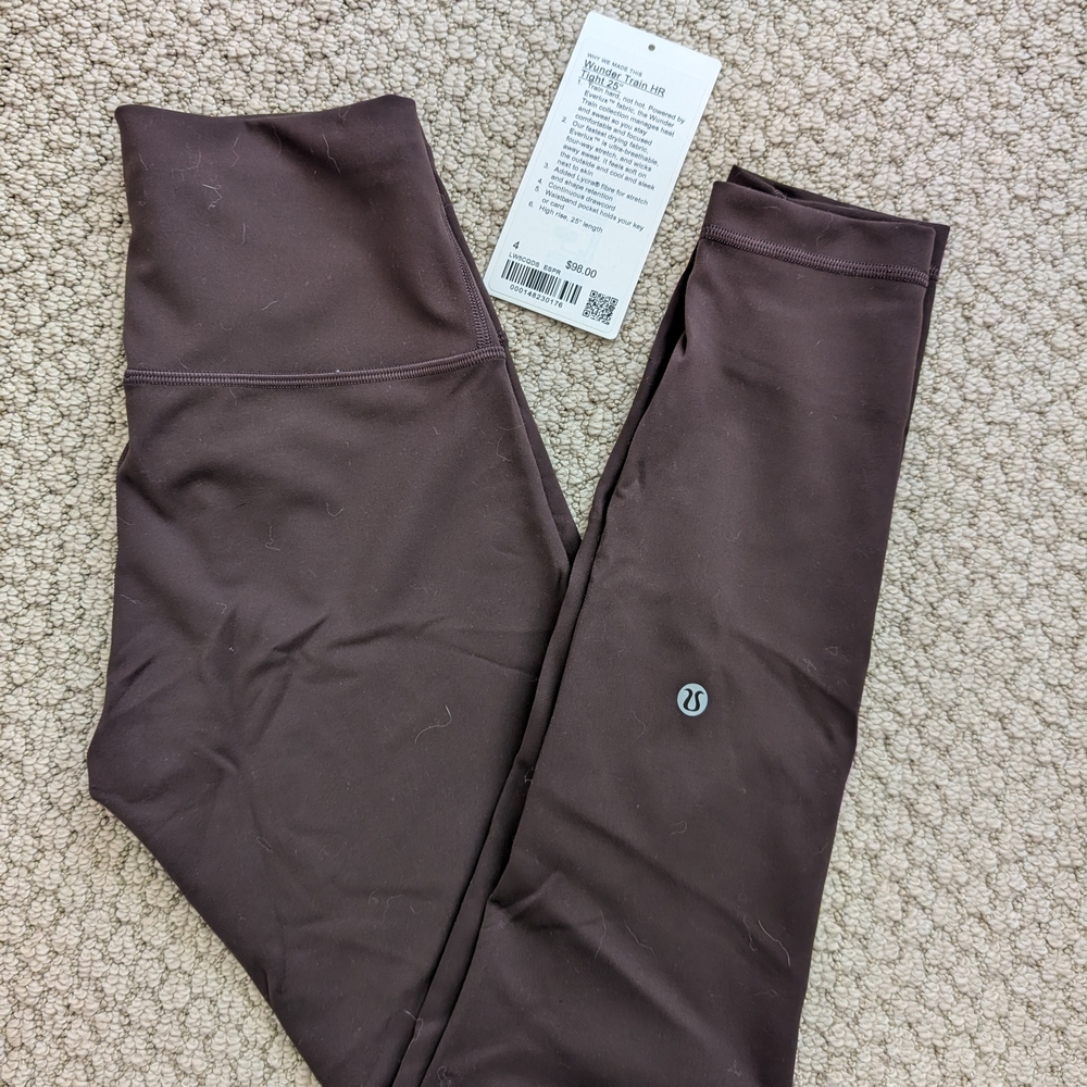 Lululemon wunder train HR tight 25” espresso Size 4